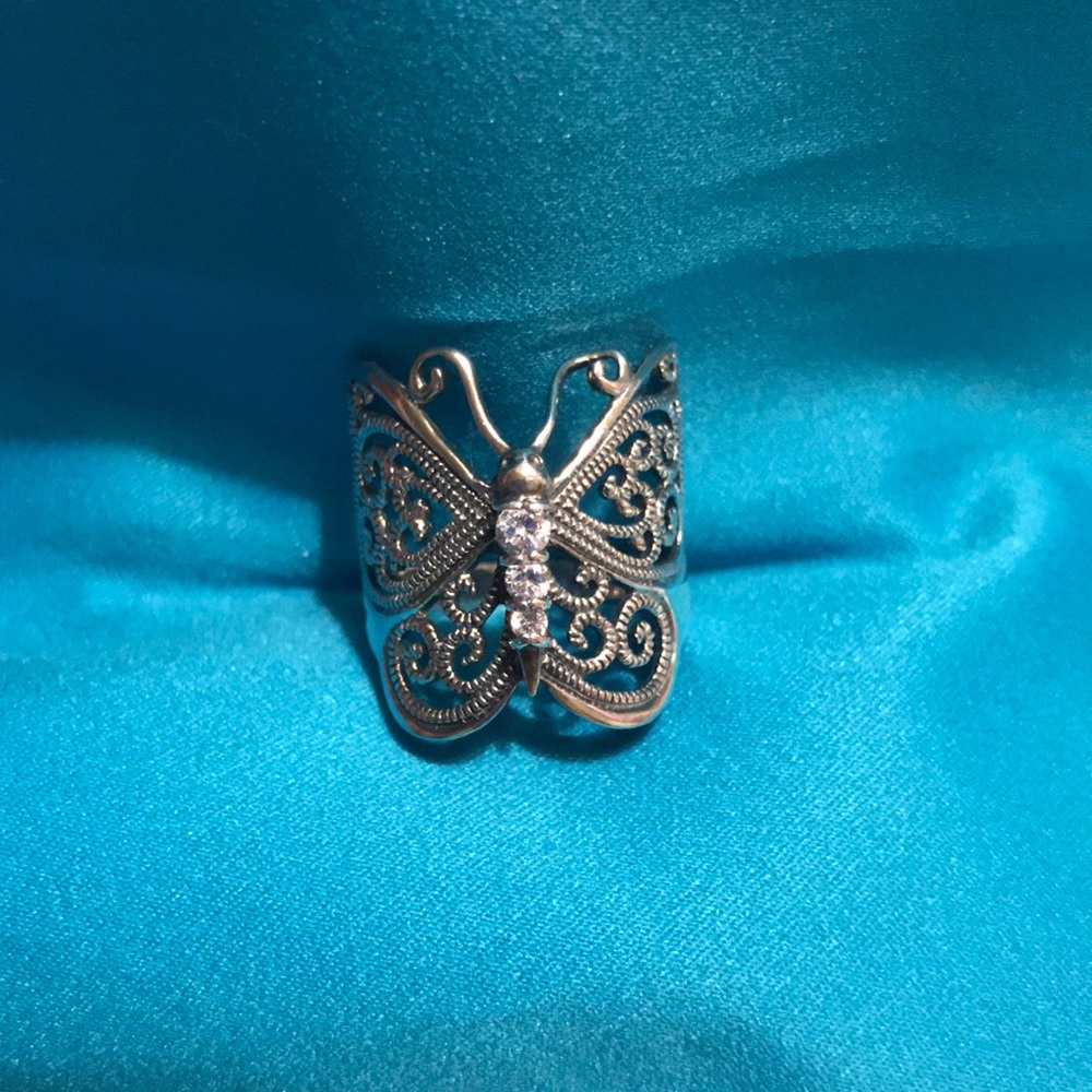 Silver Butterfly Ring
